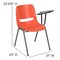 Flash Furniture Orange Tablet Arm Chair, PK5 5-RUT-EO1-OR-LTAB-GG - alternate 6